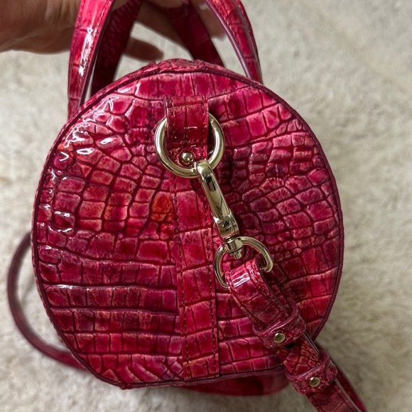 🛢️Brahmin Red Claire Melbourne Barrel Bag - Picture 5 of 13